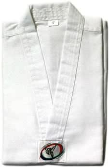 Product image of Tiger Claw 7.5 Oz Tae Kwon Do (TKD) Uniform Light Weight White V-Neck Top Only