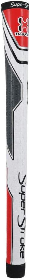 Product image of SuperStroke Traxion Tour Golf Club Grip, Midsize, Advanced Surface Texture Improves Feedback and Tackiness and Even Hand Pressure, Black/Gray