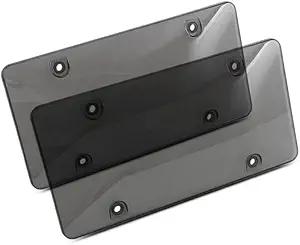 Product image of License Plate Cover-2 Pack License Plate Protector Clear License Plate Frame with Screw Caps Cover Kit for American Standard Cars AAAA