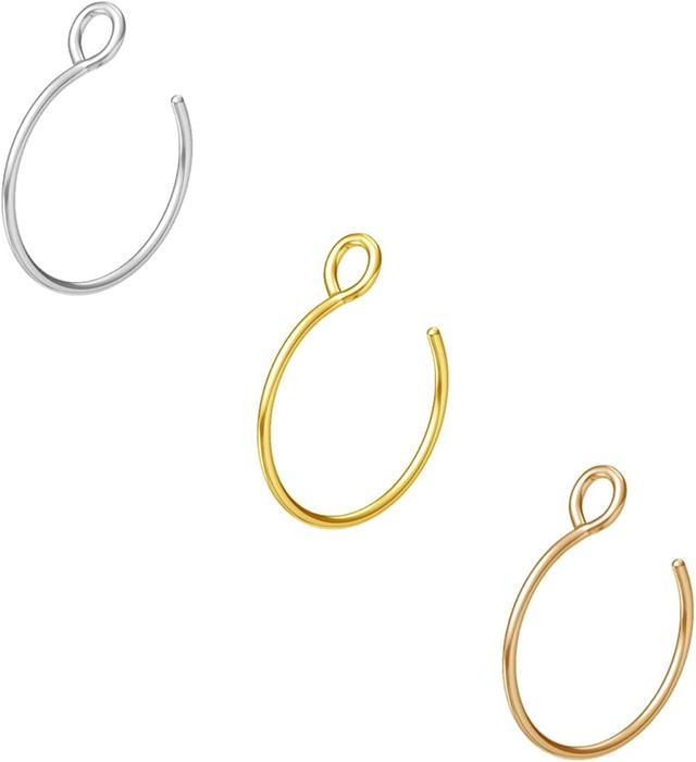 Product image of Fake Nose Ring Hoop Nose Rings Set Nose Piercing Lip Nose Rings Jewelry for Women Men Girl