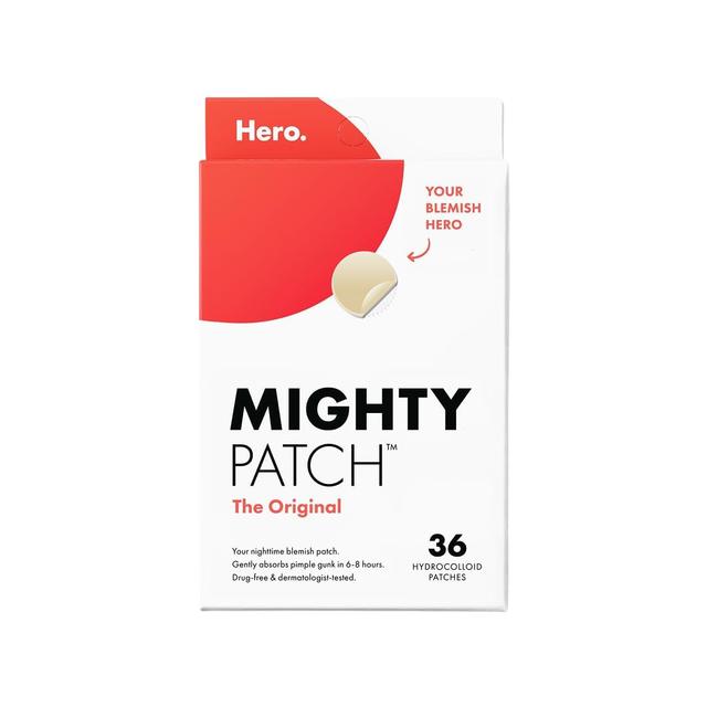 Product image of Mighty Patch™ Original patch from Hero Cosmetics – The #1 Hydrocolloid Acne Pimple Patch for Shrinking Zits and Whiteheads in 1 use; Nighttime Spot Stickers for Face and Skin (36 Count)
