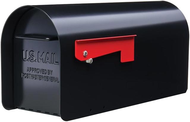 Product image of Architectural MAILBOXES Ironside Large Capacity Galvanized Steel black, Post-Mount Mailbox, MB801BAM, Metal, Black