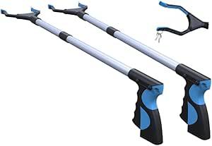 Product image of Grabber Reacher Wheelchair aid,FitPlus Premium Grabber Tool accesery 34 Inch, Strong Magnet Grabber Reacher for Elderly, Lightweight Extra Long Handy for Trash (Blue Orange, 32 Inch 2 Pack)