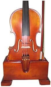 Product image of Vio Music 16" Viola and Bow Wooden Holder (Stand), Plush Velvet, Safe and Stronghold
