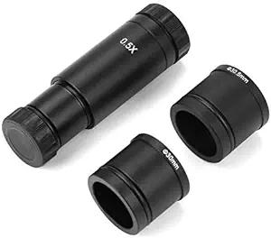 Product image of C Mount Adapter Microscope Adapter 0.5× C Mount Lens Adapter Set 23.2mm/30mm /30.5mm Ports for CCD Camera and Digital Eyepiece