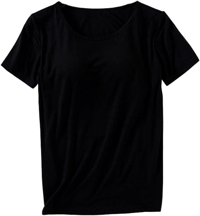 Product image of Sleep Shirts for Women - Pajama Tops for Women,Modal Round Neck Solid Color Pajamas Top