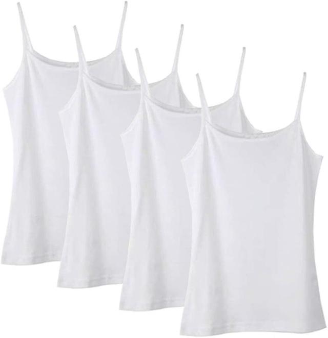 Product image of Anktry 2-8 Years Little Girls Soft Camisole Undershirts 4 Pack Kids Comfort Breathable Tank Tops