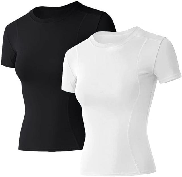 Product image of Loovoo Women Workout Shirts 1/2/3 Pack Athletic Compression Tee Dry Fit Yoga Gym Basic Tops