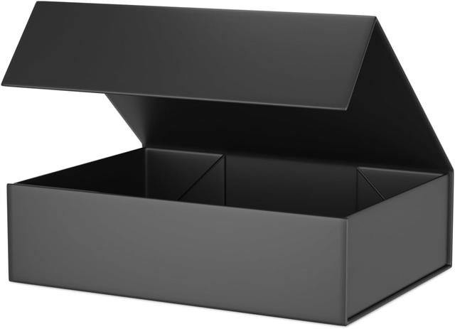 Product image of Black Gift Box 11.9" x 8.5" x 3.3" with Magnetic Closure Lid Gift Box for Presents,Bridesmaid Gifts Box,Cute Box,Birthday Gift box,Luxury for Gift Packaging, Magnetic Gift Box for Wrapping Gifts