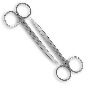 Product image of SURGICAL ONLINE Iris Scissors Curved & Straight 4.5" - Precision Cutting for Surgical & Dental Use