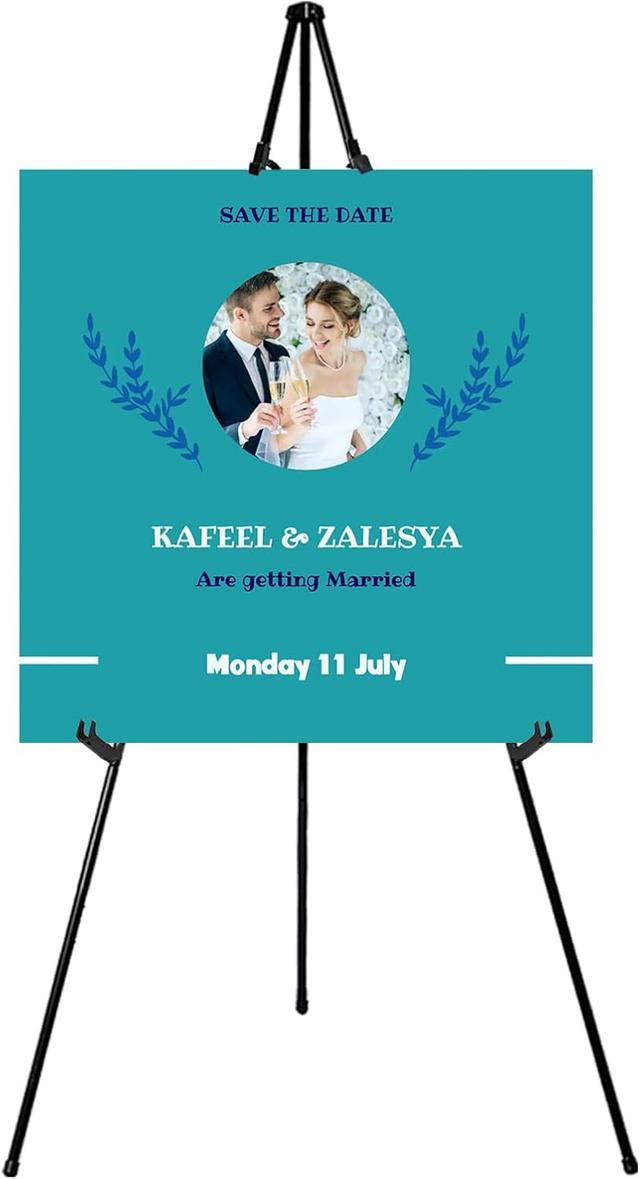 Product image of 63" Instant Easels Stand for Wedding Sign Posters,Adjustable Metal Easels for Display Painting Canvas,Folding Tripod with Portable Bag by JoyYeux,Black 1Pack