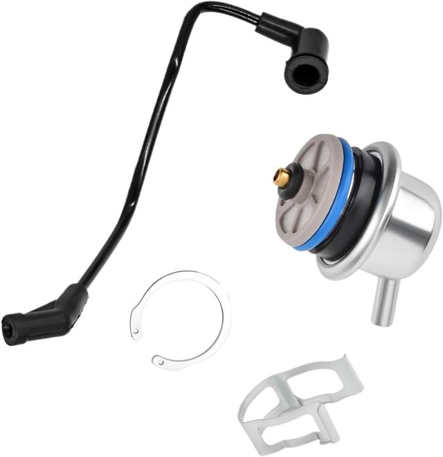 Product image of Fuel Injection Pressure Regulator with Vacuum Line - Compatible with Chevrolet Silverado Express GMC Sierra Savana 1500 2500 3500 Tahoe Yukon Hummer H2 - Replaces 17113556, 89060418, 12583236