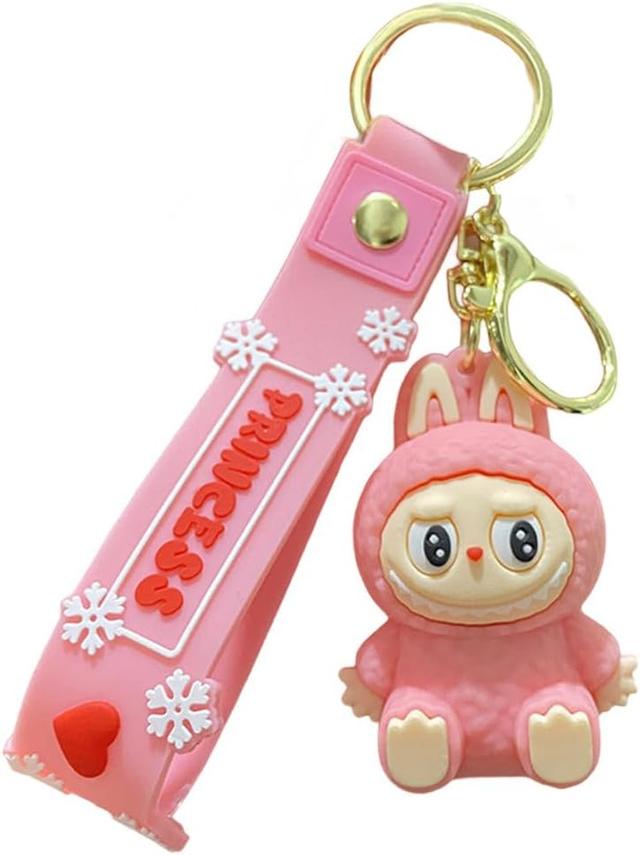 Product image of Labubu Keychain, Cute Labubu Doll Wristlet Accessories Kawaii Monster Key Chain Bag Charm Gift for Women