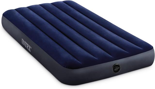 Product image of Intex 64757E Dura-Beam Standard Downy Air Mattress: Fiber-Tech - Twin Size - 10in Bed Height - 300lb Weight Capacity - Pump Sold Separately