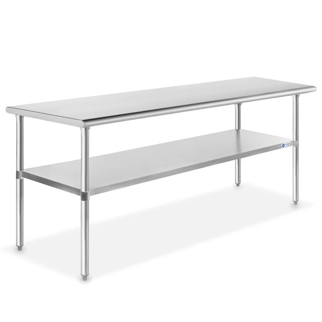 Product image of GRIDMANN Stainless Steel Work Table 72 x 24 Inches, NSF Commercial Kitchen Prep Table with Under Shelf for Restaurant and Home