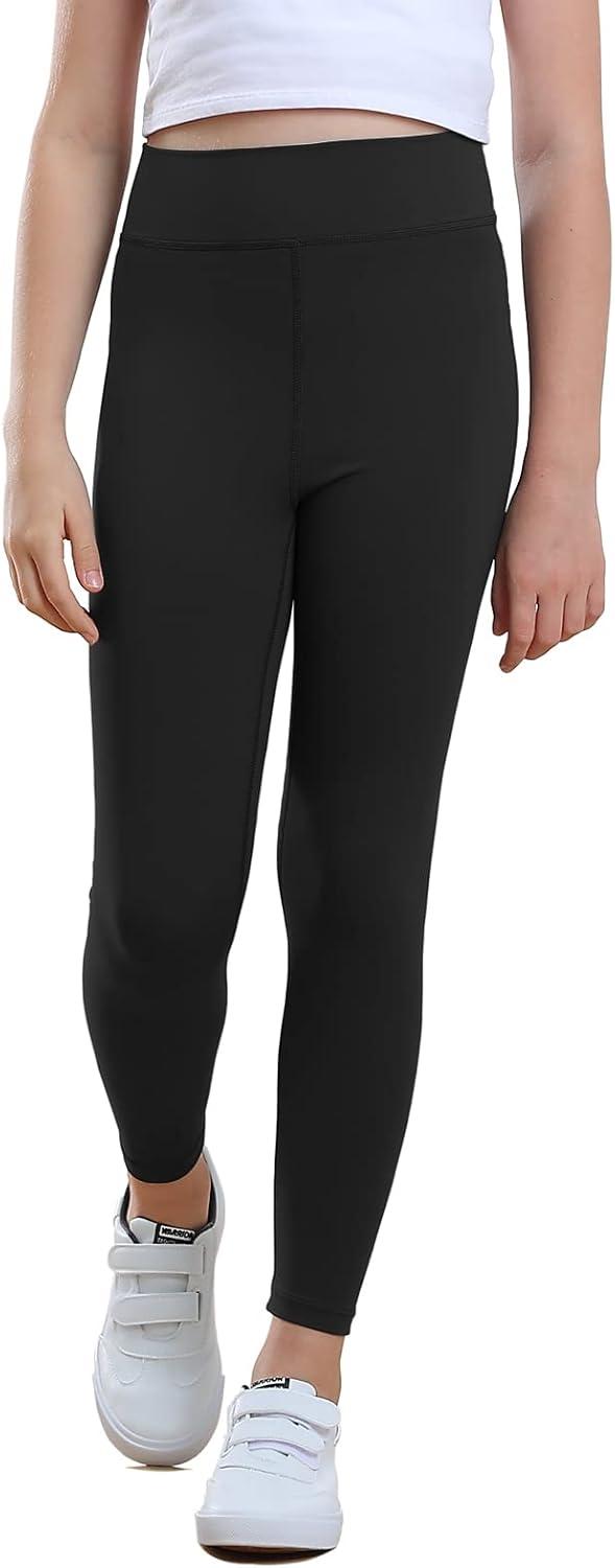 Product image of MERIABNY Girls Active Workout Leggings High Waisted Dance Yoga Pants for 6-13 Years
