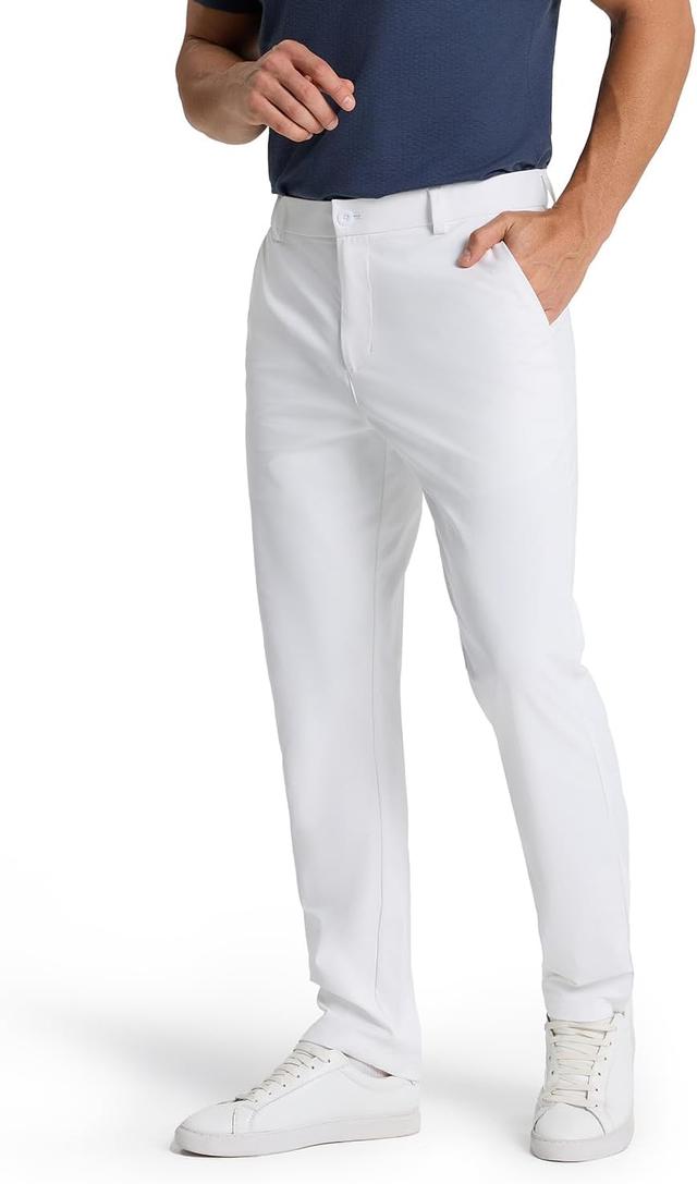Product image of Mens Classic Fit Golf Pants Stretch Work Dress Pants 30''/32''/34'' Lightweight Casual Pants with Pockets