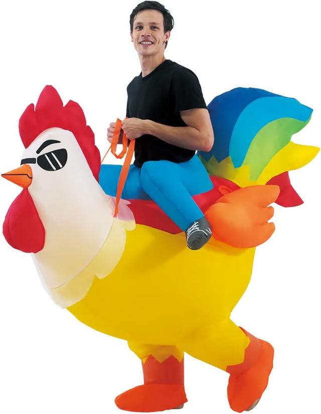 Product image of KOOY Inflatable Costume Adult, Chicken Costume, Inflatable Costumes Women Men, Ride On Rooster Costume, Fancy Funny Chicken Costumes Blow up Costumes