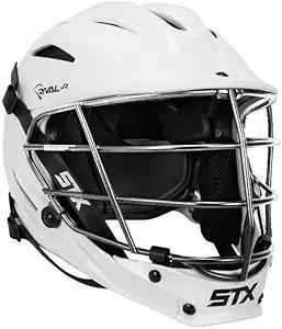 Product image of STX Rival Jr Lacrosse Helmet (White Shell/Silver Mask)