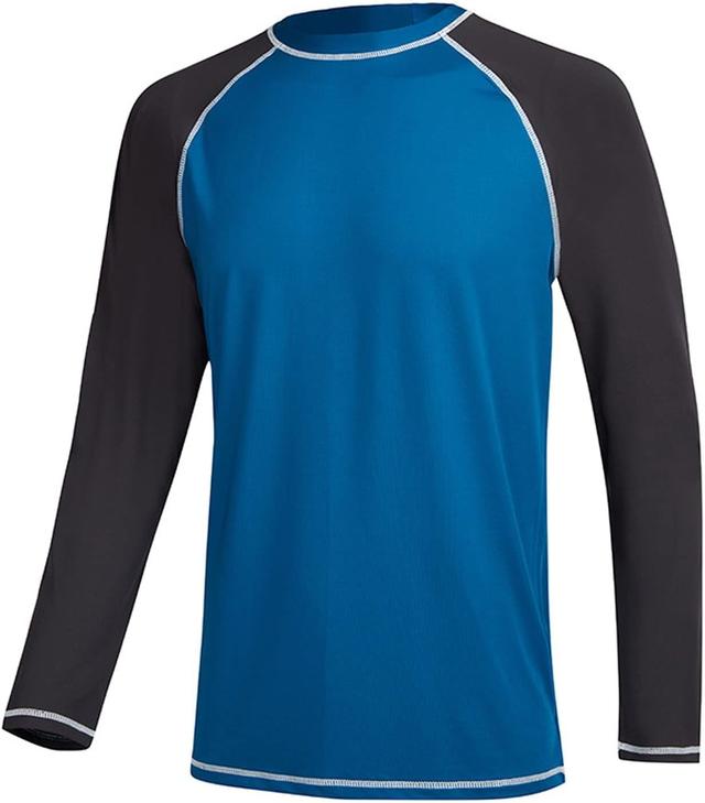 Product image of Men's Long Sleeve Swim Shirts Rashguard UPF 50+ UV Sun Protection Shirt Athletic Workout Running Hiking T-Shirt Swimwear