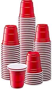 Product image of GUSTO [2 oz. - 100 Count Mini Shot Glasses Disposable - Red Jello Shot Cups for Parties and Events (Formerly Comfy Package)