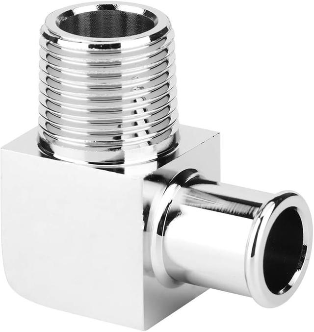 Product image of Watris Veiyi Heater Hose Fitting, Aluminum Alloy Heater Hose Connector 90 Degree Adapeter 1/2in NPT to 5/8in Hose Barb