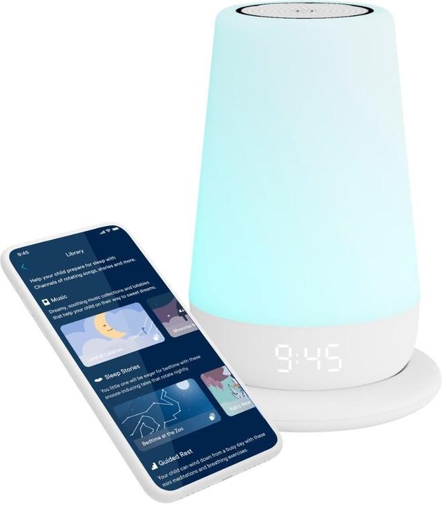 Product image of Hatch Rest+ Baby & Kids Sound Machine | 2nd Gen | Child’s Night Light, Alarm Clock, Toddler Sleep Trainer, Time-to-Rise, White Noise, Bedtime Stories, Portable, Backup Battery (with Charging Base)