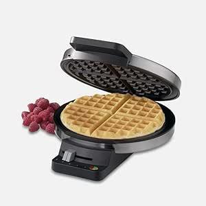 Product image of Cuisinart Round Classic Waffle Maker, Brushed Stainless, WMR-CANAS