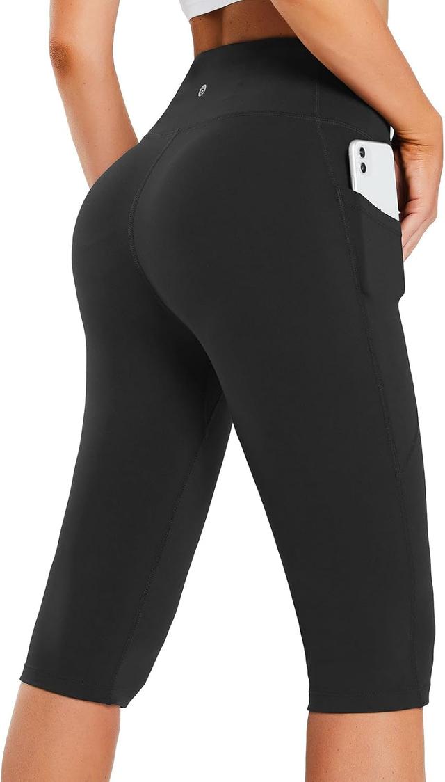 Product image of baleaf Women's Capri Leggings with Pockets High Waisted Knee Length Capris Stretch for Casual Yoga Pants Workout Exercise