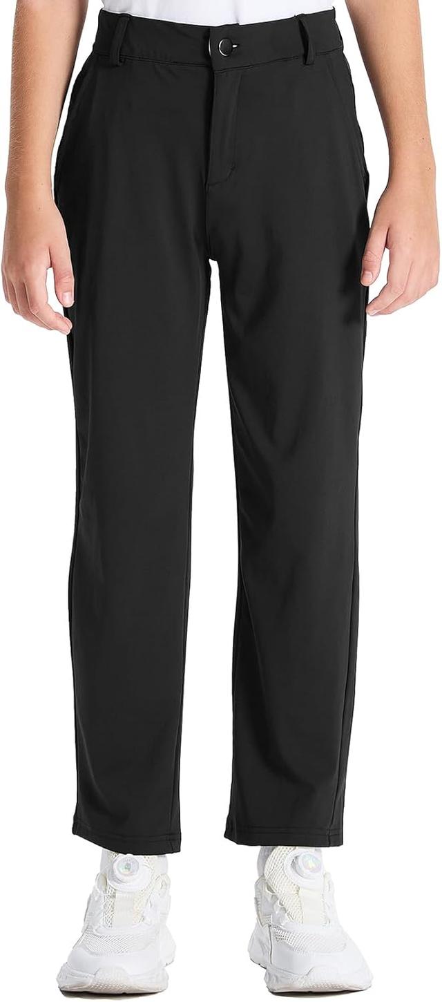Product image of DEVOROPA Youth Boys Golf Pants Stretch Flat Front Dress Athletic Casual Pants School Uniform Chino Twill Pants Pockets