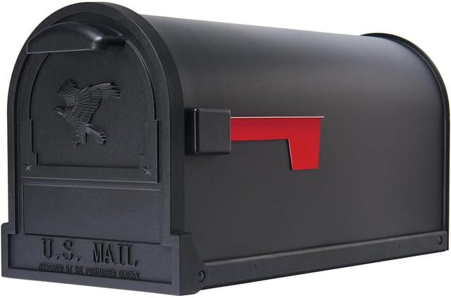 Product image of ARCHITECTURAL MAILBOXES Gibraltar Mailboxes Arlington Large Capacity Galvanized Steel Textured Black, Post-Mount Mailbox, AR15B000