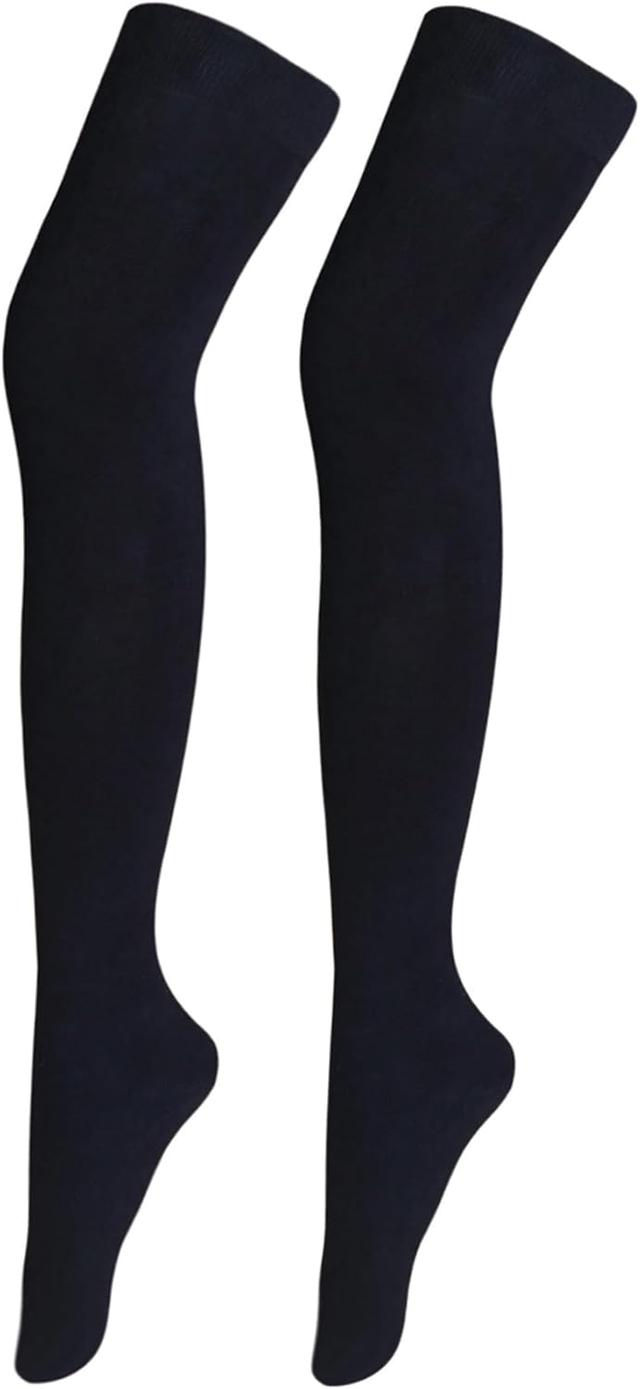 Product image of Bestjybt Women Thigh High Socks Cotton Warm Over the Knee Socks Long Knee High Boot Stockings Leg Warmer