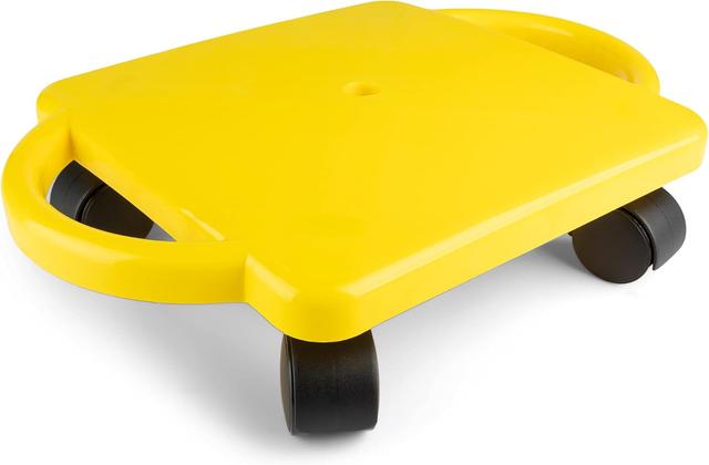 Product image of Champion Sports Standard Scooter Board with Handles, Assorted Colors (Yellow or Blue), 12 Inches