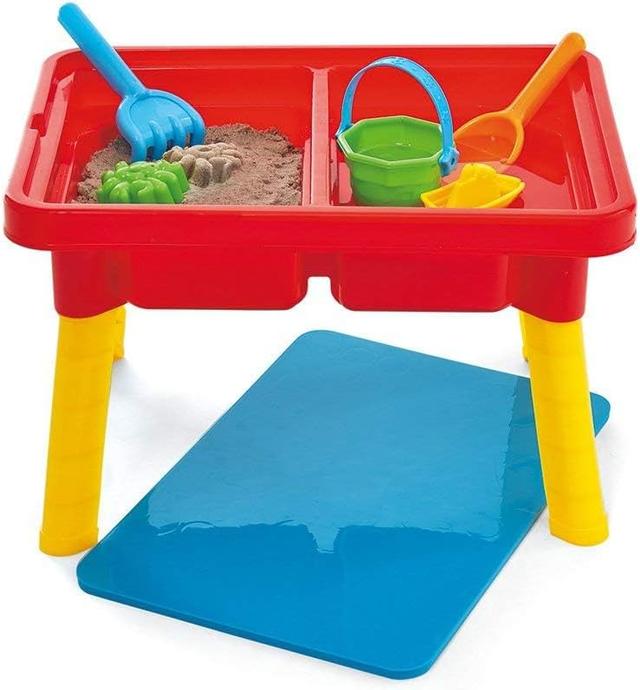Product image of Toddler Sensory Kids Table with Lid | Sensory Bin | Kidoozie | Mega Block Compatible Lid | Indoor Outdoor Use , Red, G02521 17 x 12.5 x 11 inches