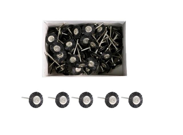 Product image of Dental LAB JEWERLY - Premium POLISHING Brushes - Straight HP Mounted - Hard BRISTLES - Pack of 100 Brushes