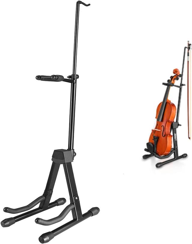 Product image of Eastar EST-006 Violin Stand Viola Stand with Bows Hook Holder Portable Adjustable