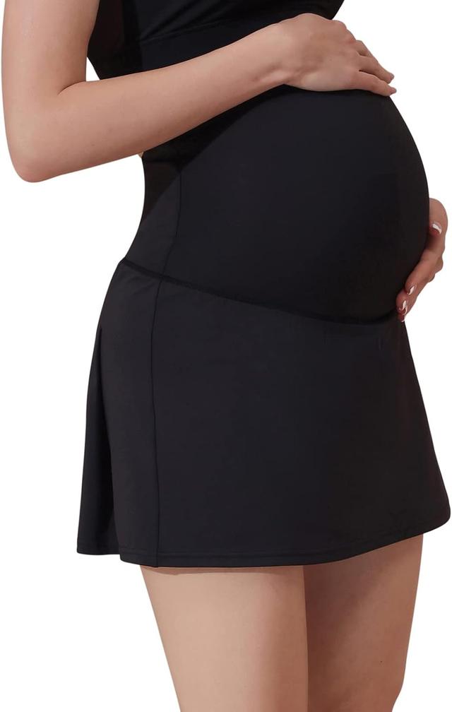 Product image of Maacie Maternity Tennis Skirts Quick-Dry Sports A-Line Skirt with Pockets