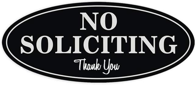 Product image of No-Soliciting Sign for House Signs for Home - Premium No Soliciting Thank You Sign for House, Durable UV and Weather Resistant 2.8" x 7", Black with White Letters (1)