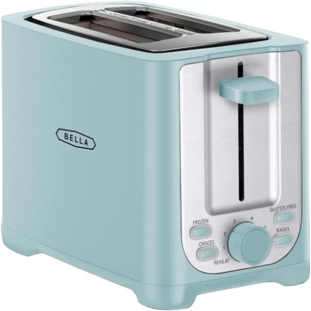 Product image of BELLA 2 Slice Toaster with Auto Shut Off - Extra Wide Slots & Removable Crumb Tray and Cancel, Defrost & Reheat Function - Toast Bread, Bagel & Waffle, Aqua