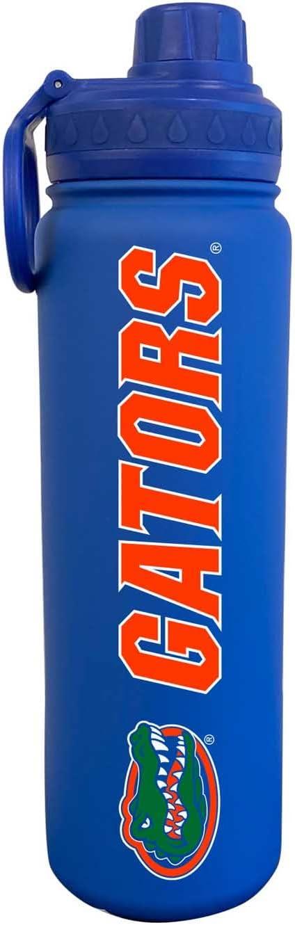Product image of Campus Colors NCAA Stainless Steel Water Bottle - Twist on cap - 24 oz - Carry Clip - Keeps Your Drinks Hot or Cold for Hours (Florida Gators - Royal)