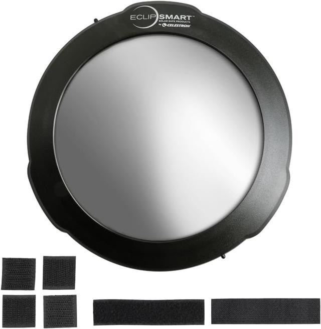Product image of Celestron 94244 EclipSmart Solar Eclipse Telescope Filter – ISO 12312-2 Compliant, Secure Fit with Solar Safe Film, Works with 8” Schmidt-Cassegrain/EdgeHD Telescopes, Black