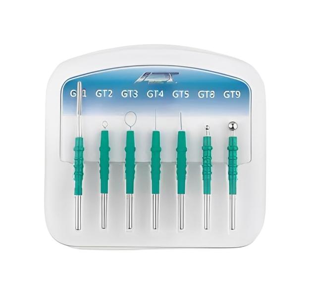 Product image of Comprehensive Set of 7 Advanced Electrode Tips from The Bonart Art-E1 Series, Including G1, G2, G3, G4, G5, G8, and G9