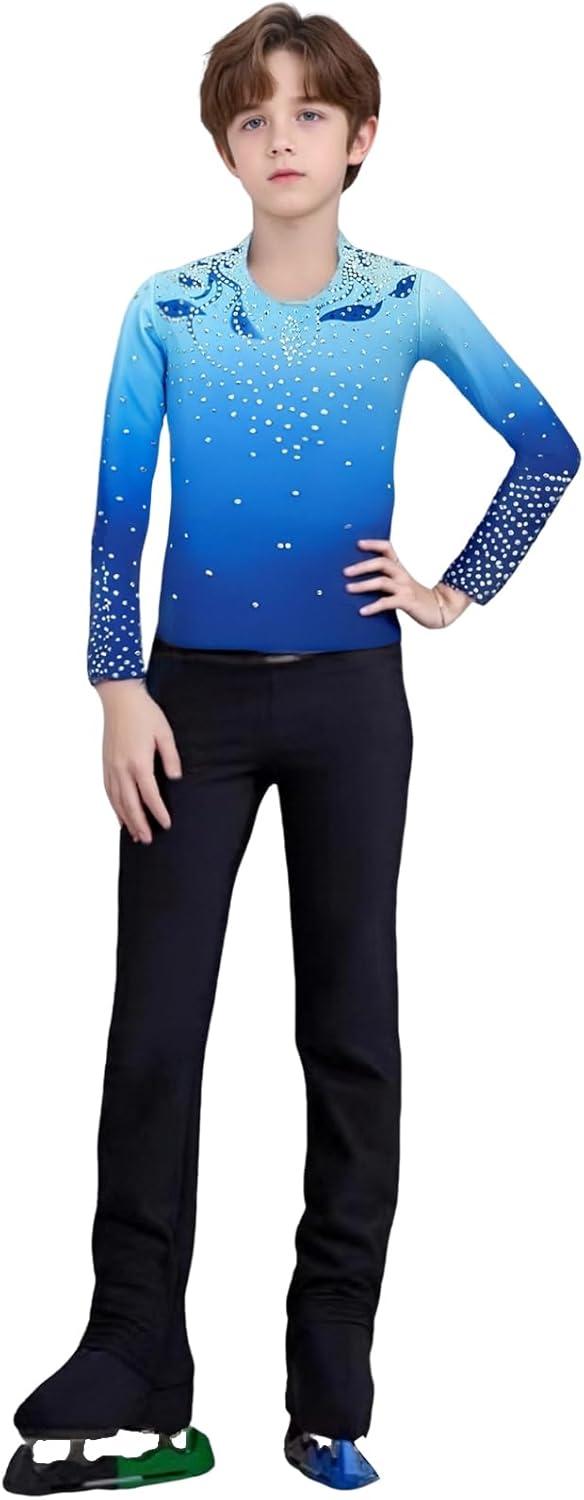 Product image of Men's Performance Clothing Boys' Blue Figure Skating Costume for Competitions and Performances