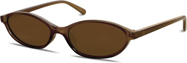 Product image of Retro Oval Sunglasses for Women Chic Cat Eye 90s Sunnies Lightweight Narrow Shades Trendy UV protection Sun Glasses