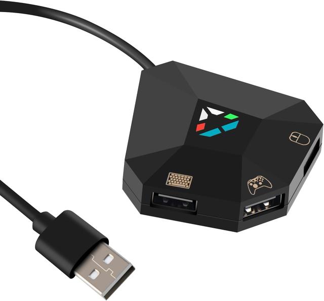 Product image of Joso Keyboard and Mouse Adapter for Nintendo Switch, Xbox, PS4, Switch Keyboard Adapter for Playing FPS, RTS, Apex, Plug and Play Mice Converter with Type C Auxiliary Power Port