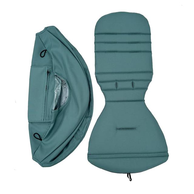 Product image of Baby Stroller Seat Cushion and Canopy Compatible with Babyzen YOYO 2 and YOYO+, Pushchair Accessories Replacement Kit, Waterproof Double-Layer Fabric (Aqua Blue)