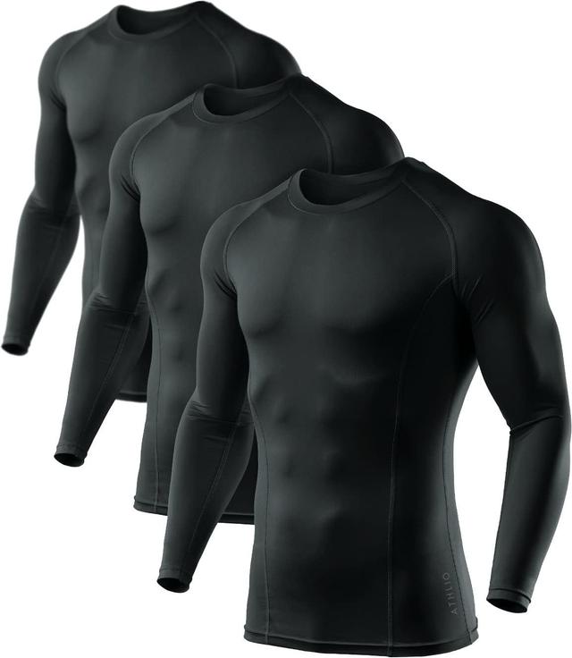 Product image of ATHLIO Men's UPF 50+ Long Sleeve Compression Shirts, Water Sports Rash Guard Base Layer, Athletic Workout Shirt