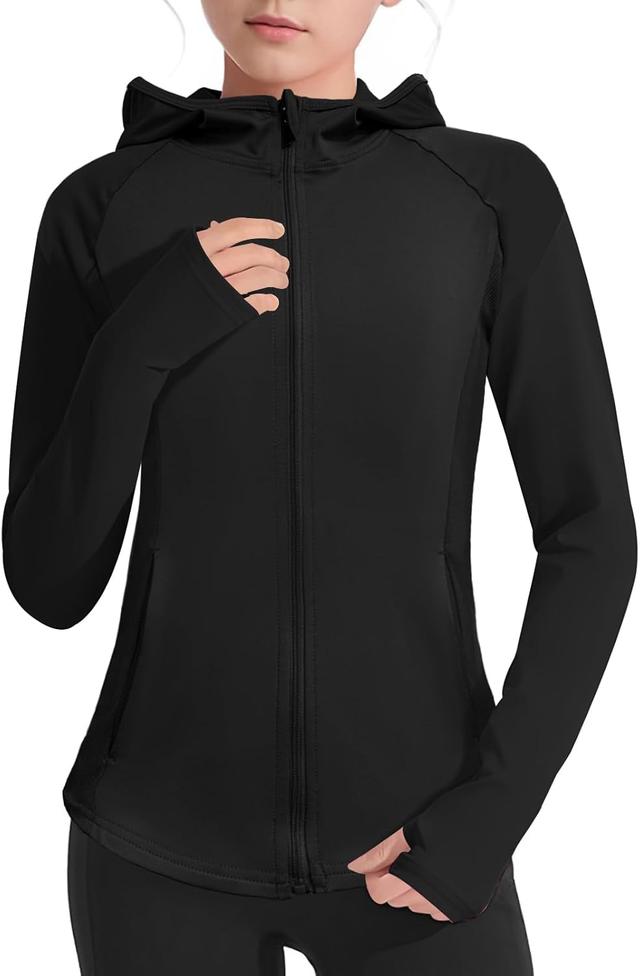 Product image of Girls Lightweight Jacket Long Sleeve Zip Up Athletic Hoodie Top UPF50+ Fishing Hiking Sun Protection Outwear