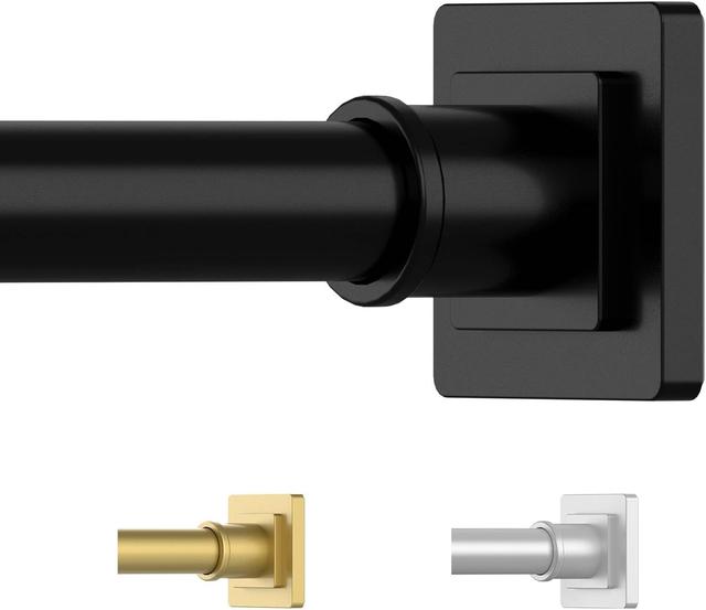 Product image of Shower Curtain Rod Adjustable 31-79", Anti-Rust Shower Rod & Spring Tension Shower Rod No Drill, Black Shower Curtain Rod for Bathroom Tension Rod