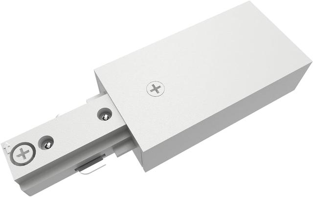 Product image of Lighting, H Track Live End Connector in White, UL Listed